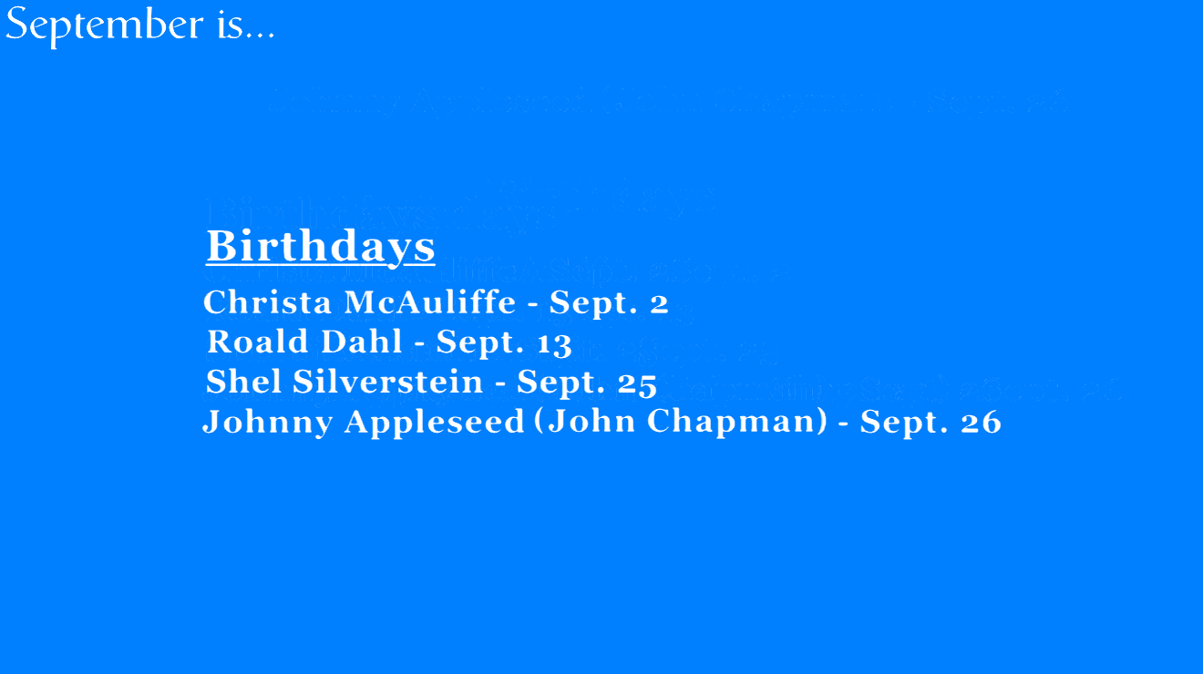 Notable September Birthdays